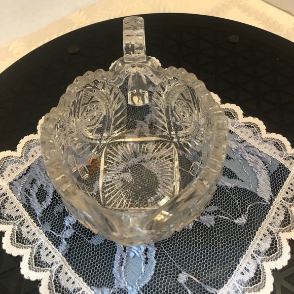 Vintage Imperial Glass Co. Leaded Crystal Hob Star Creamer Completer Piece - Picture 8 of 11